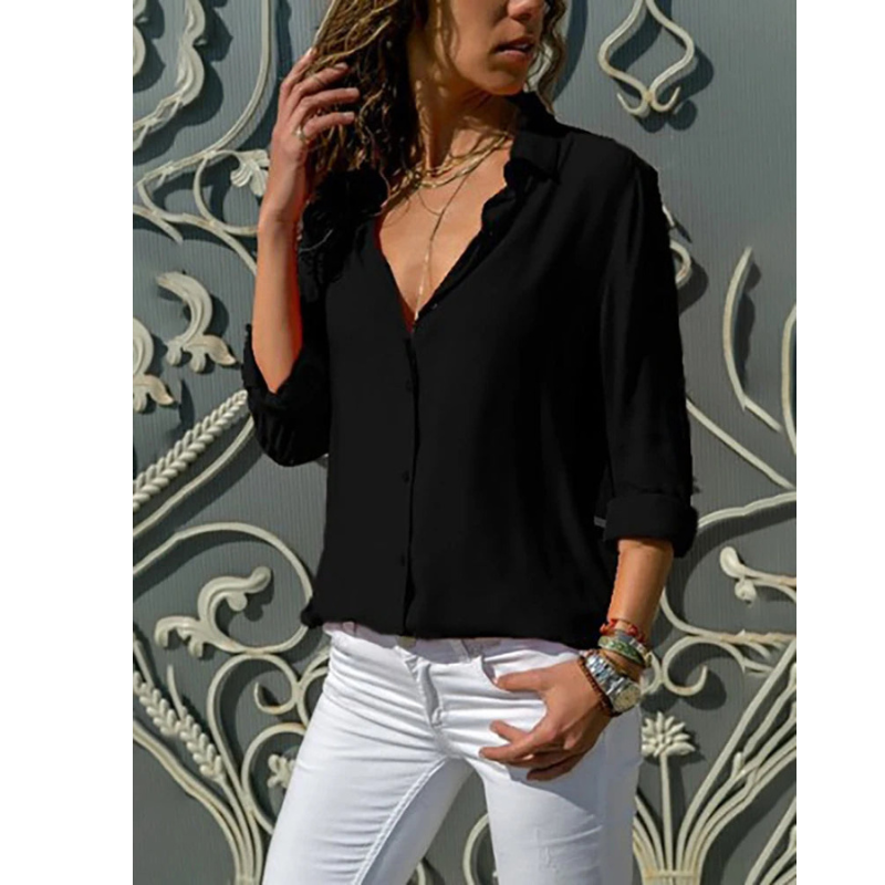 Ariana | Women's Long Sleeve Chiffon Blouse