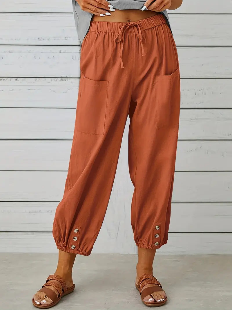 Nora | Women's Loose Fit Drawstring Casual Pants