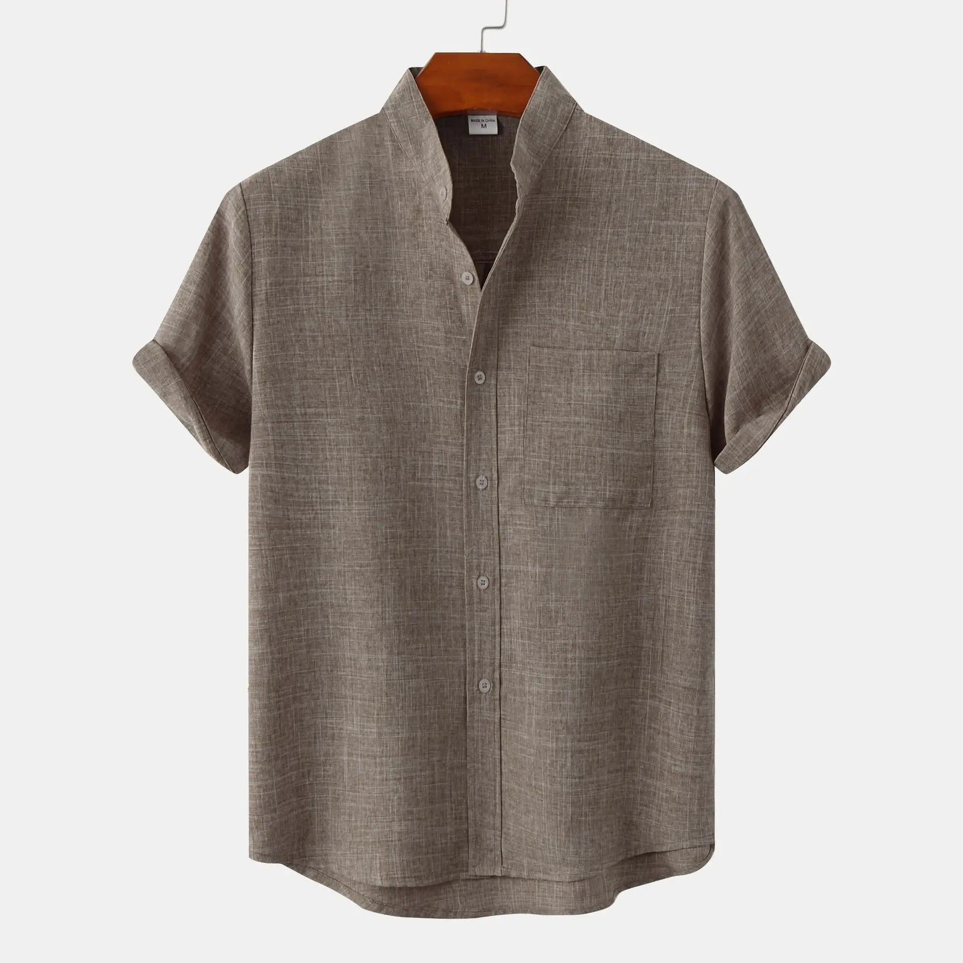 Liam | Men's Stand Collar Casual Button Shirt