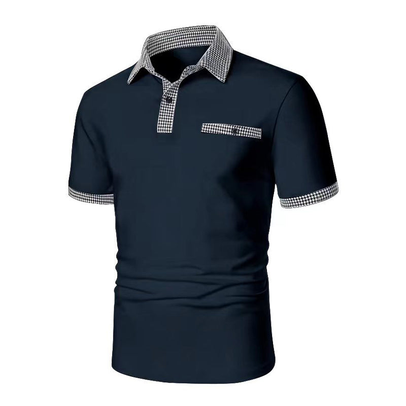Ryan | Men's Checkered Detail Polo Shirt