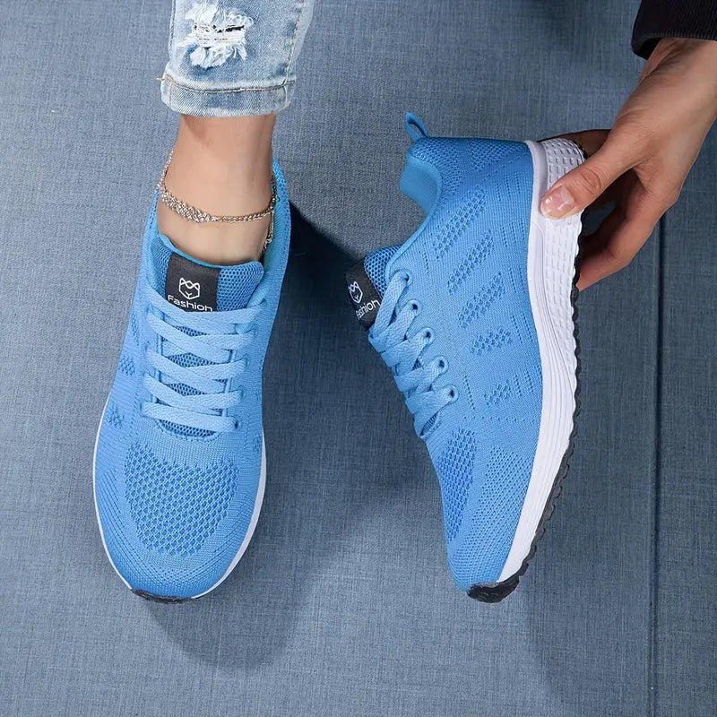 Ava | Women's Lightweight Knit Lace-Up Sneakers