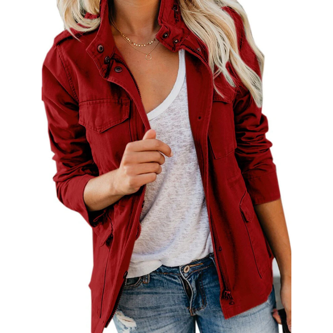 Parker | Women's Stand Collar Military Jacket