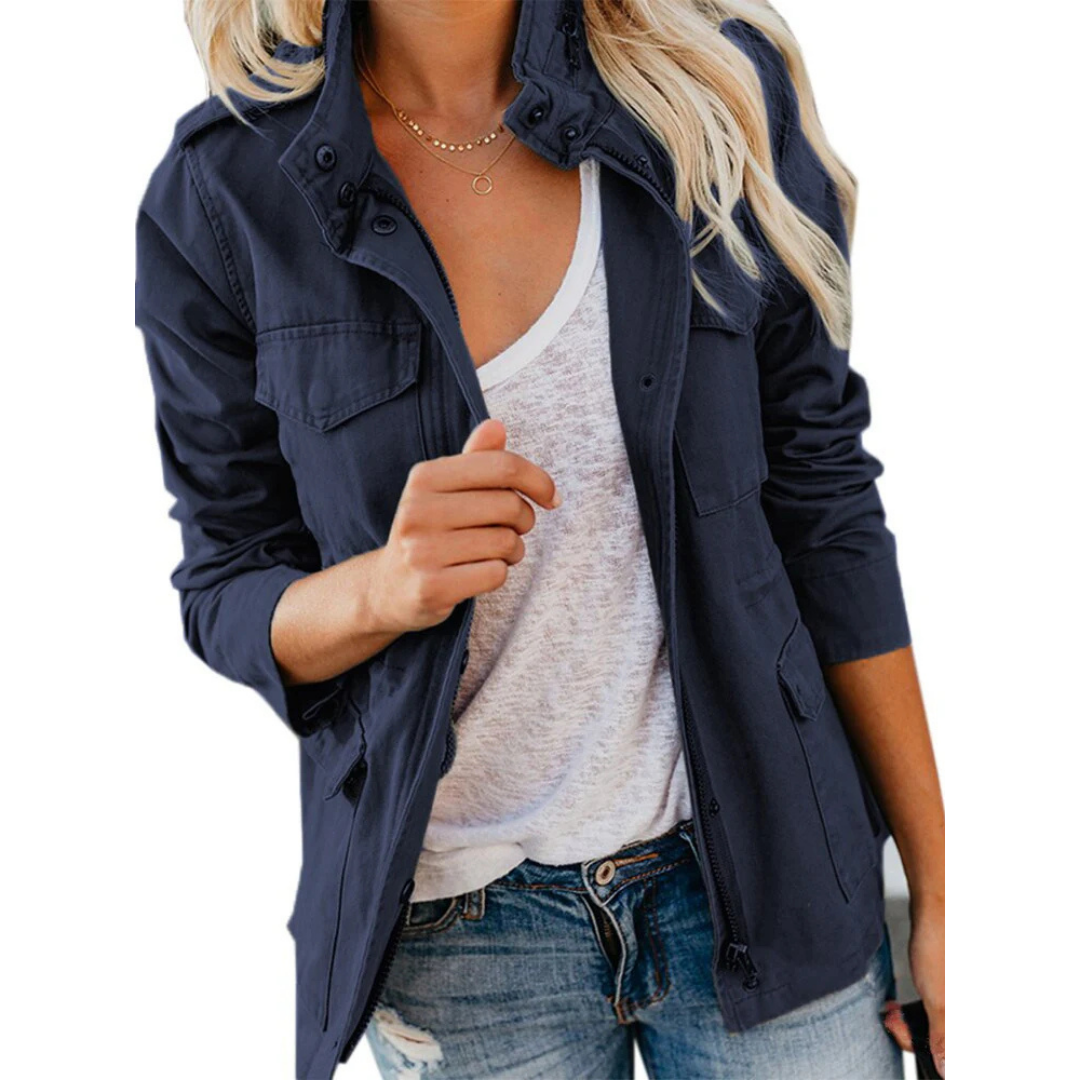 Parker | Women's Stand Collar Military Jacket