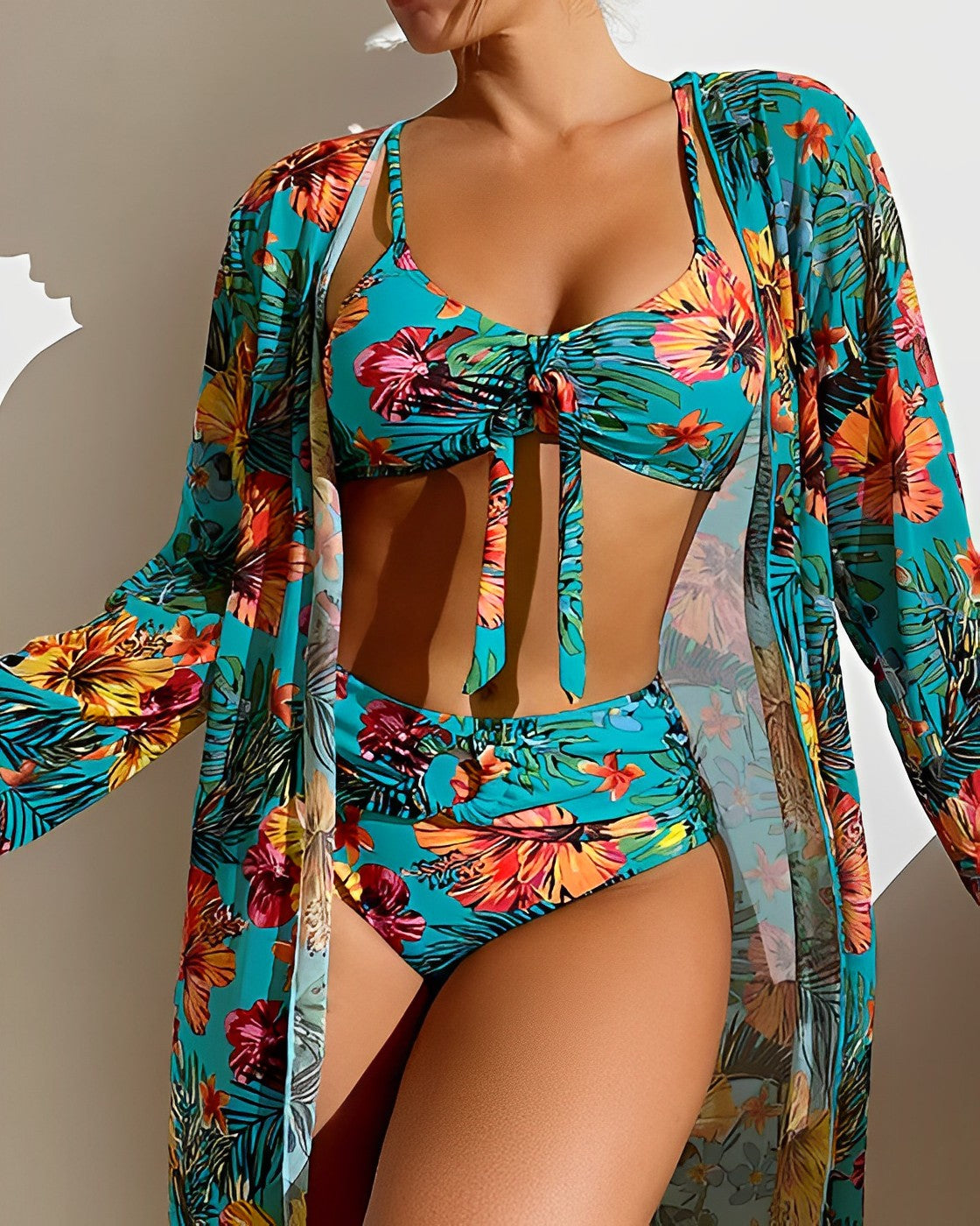 Sienna | Women's Floral Three Piece Bikini Set