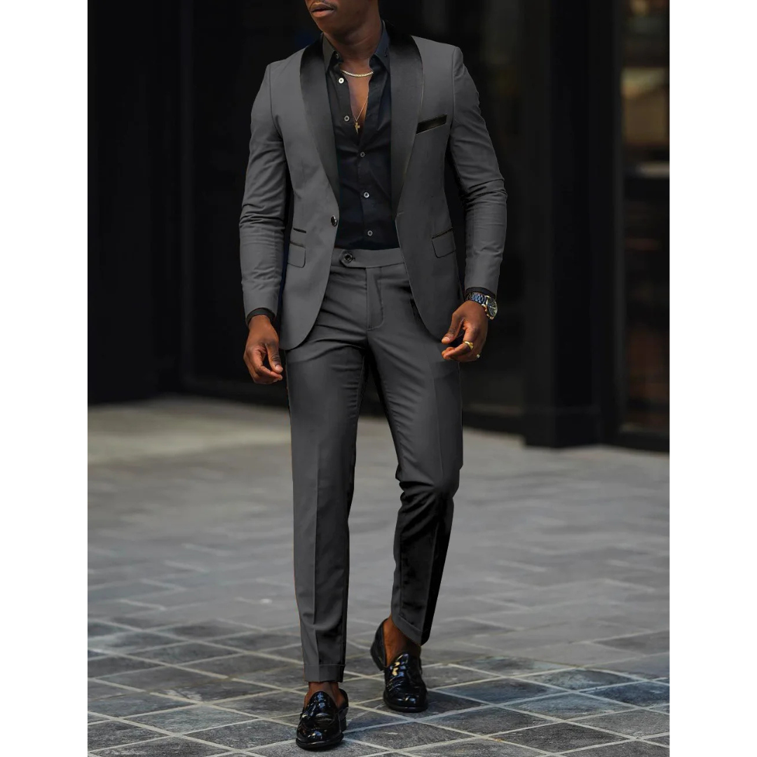 Caleb | Men's Slim-Fit Peaked Lapel Suit Set