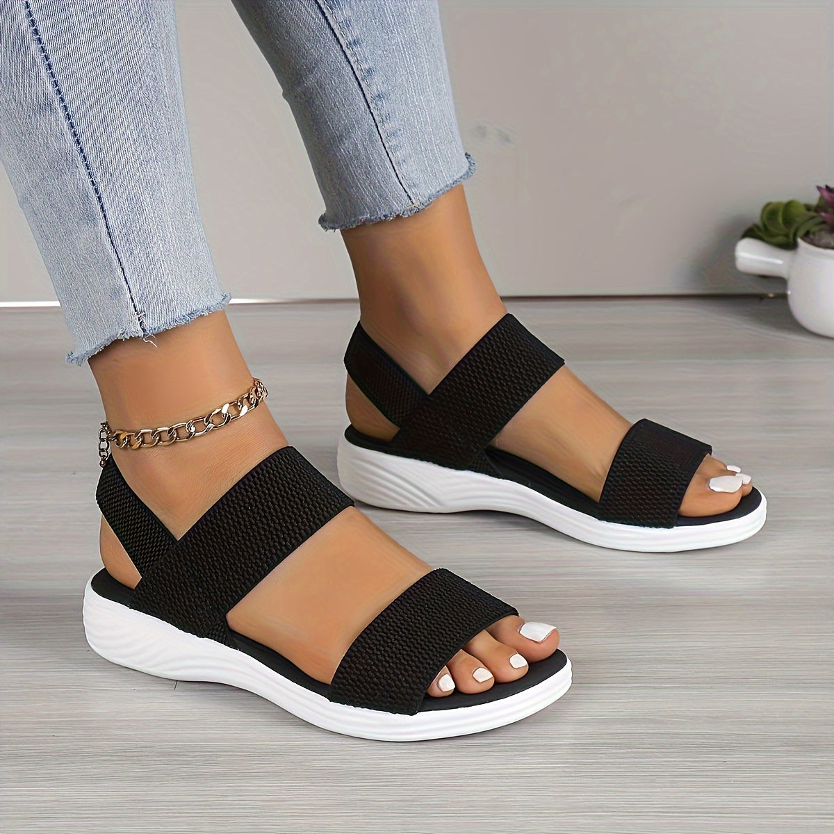 Luna | Women's Adjustable Ankle Strap Sandals