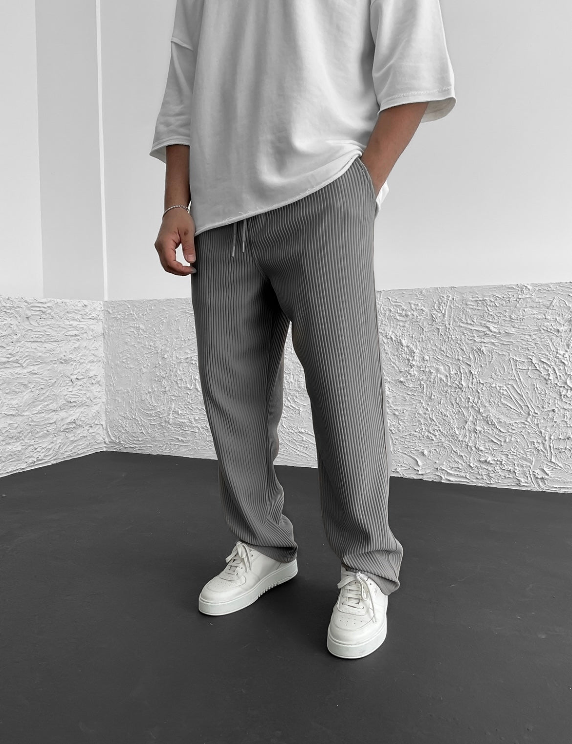 Evan | Men's Ribbed Drawstring Casual Pants