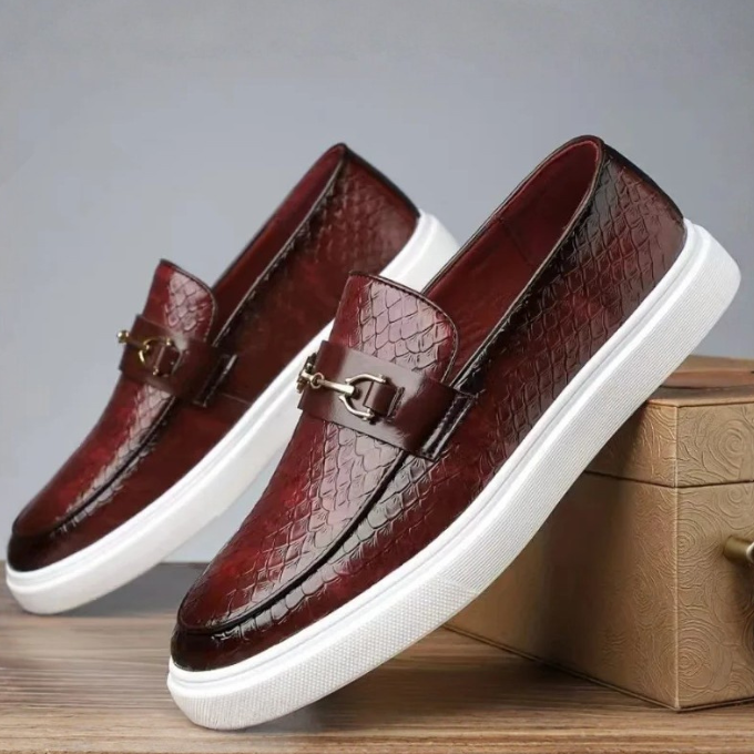 Sebastian | Men's Textured Slip-On Loafers
