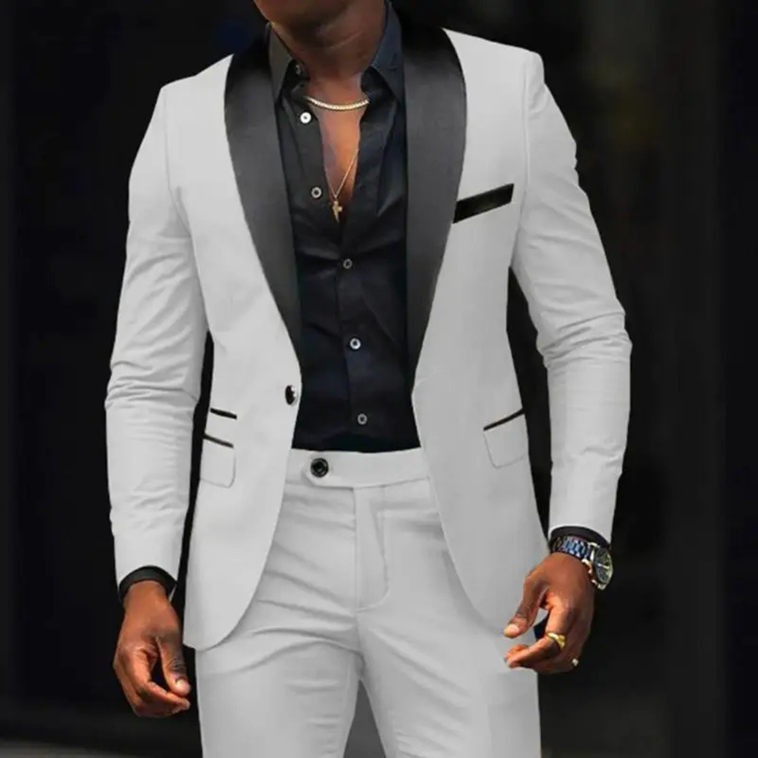 Caleb | Men's Slim-Fit Peaked Lapel Suit Set