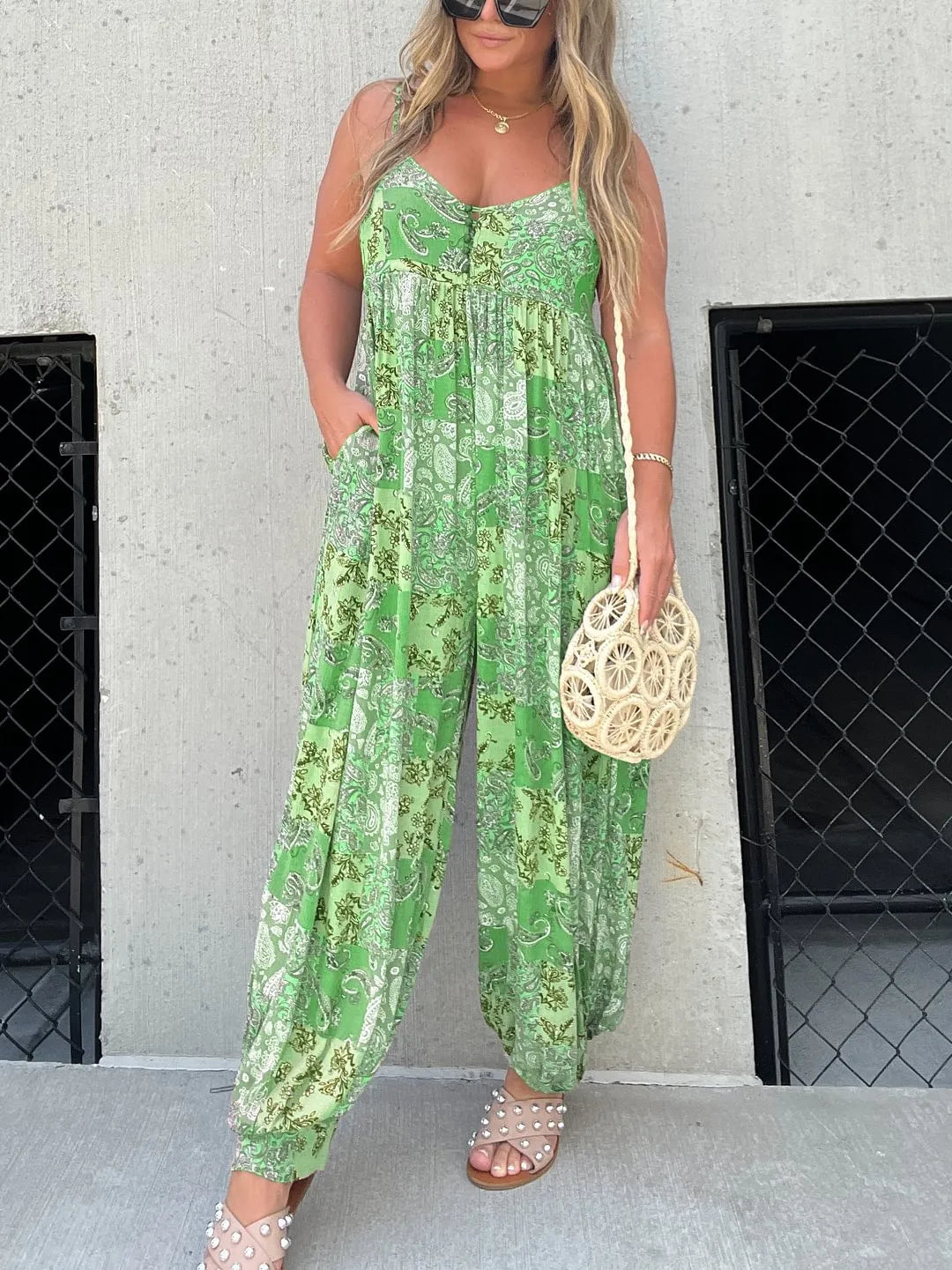Willow | Women's Boho Print Beach Jumpsuit