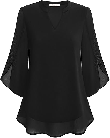 Olivia | Women's Chiffon Bell Sleeve Blouse