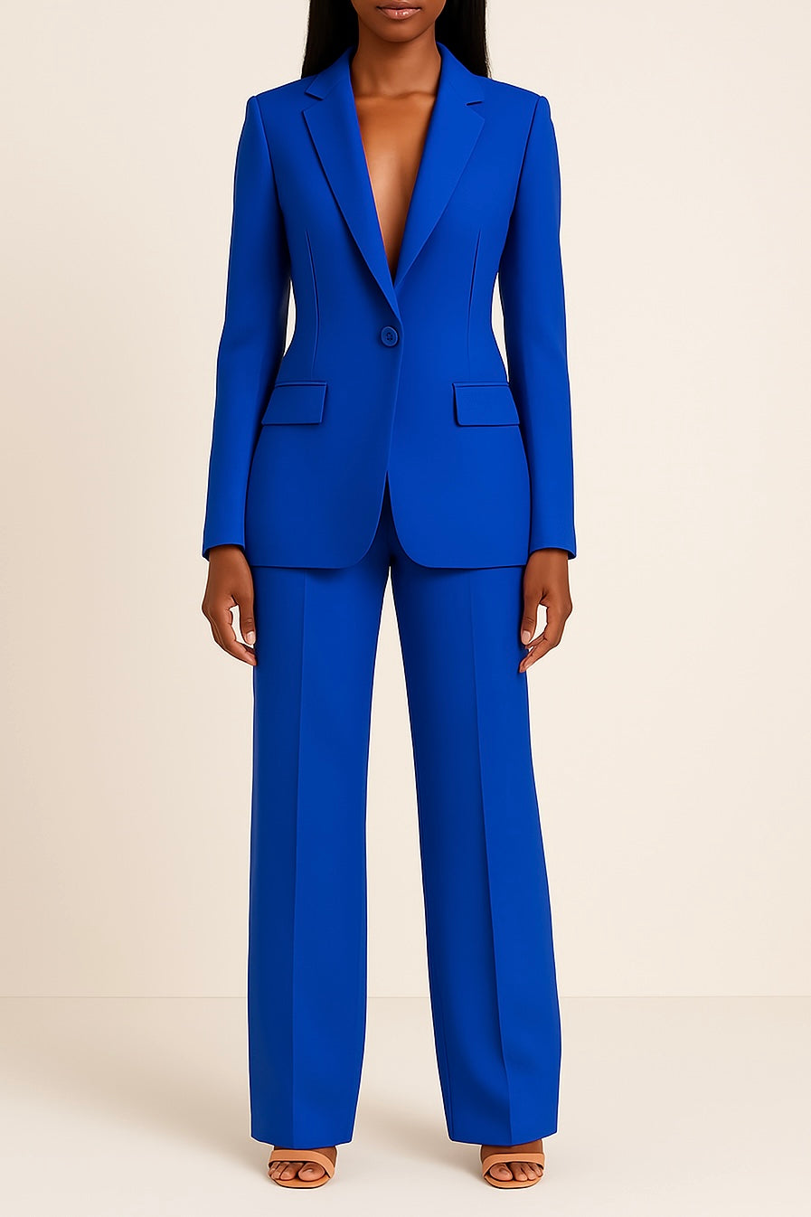 Bianca | Women's Tailored Wide-Leg Pantsuit Set