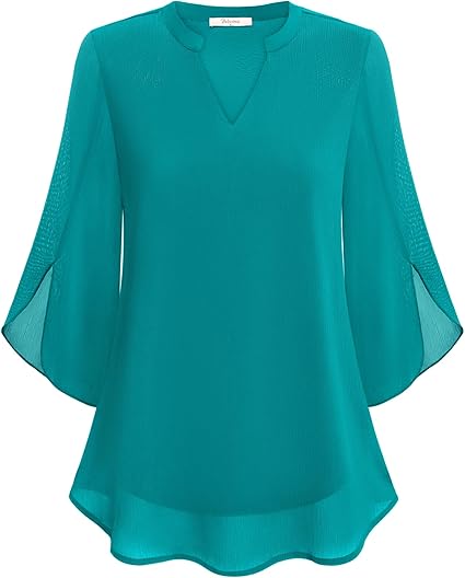 Olivia | Women's Chiffon Bell Sleeve Blouse