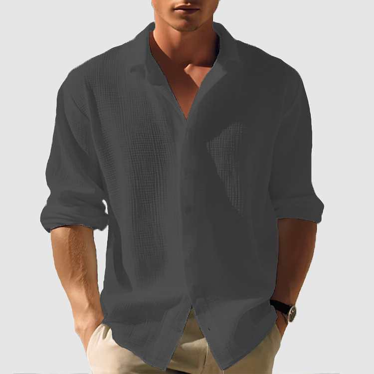 Noah | Men's Relaxed Lapel Collar Button Shirt