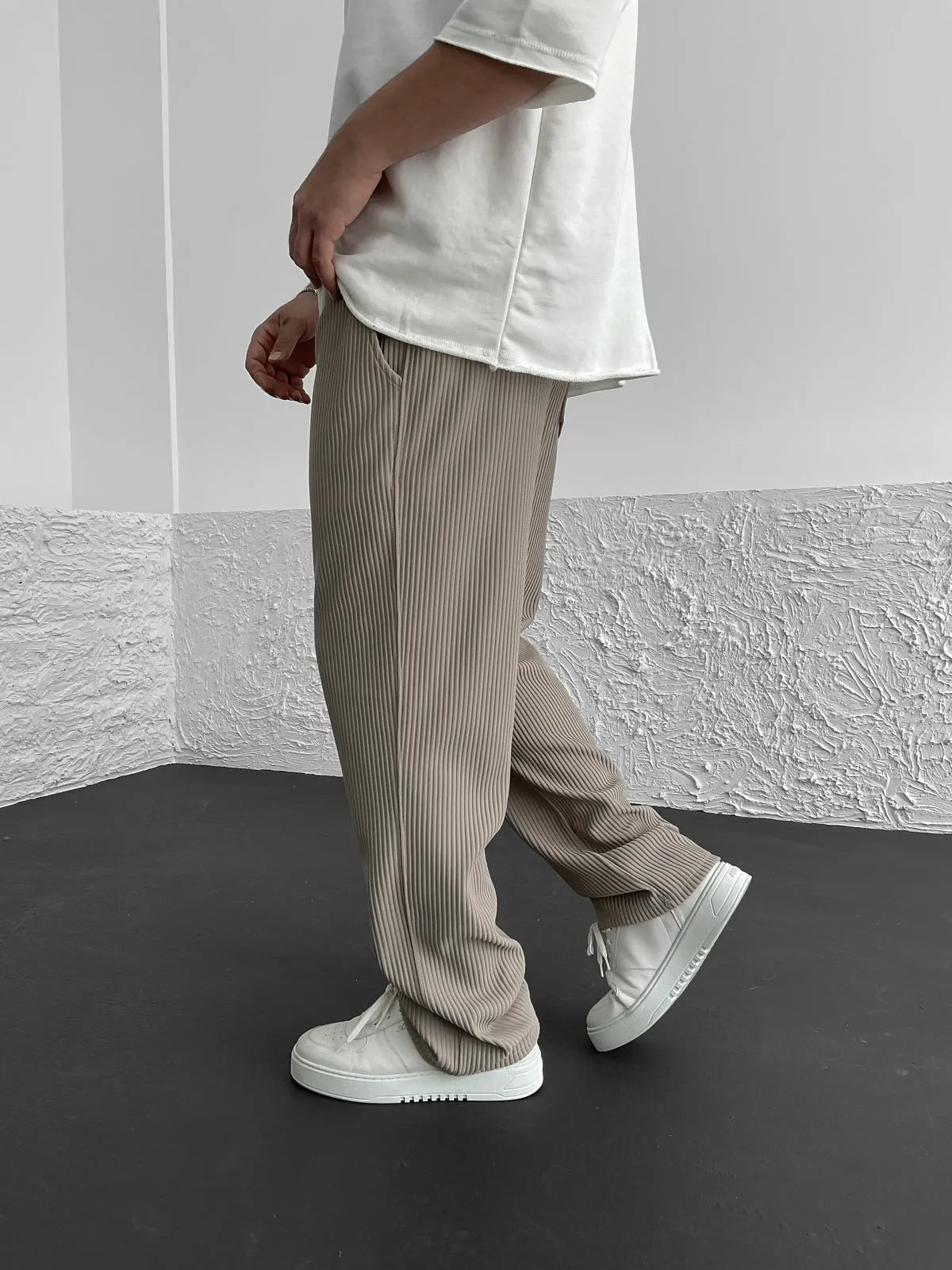 Evan | Men's Ribbed Drawstring Casual Pants