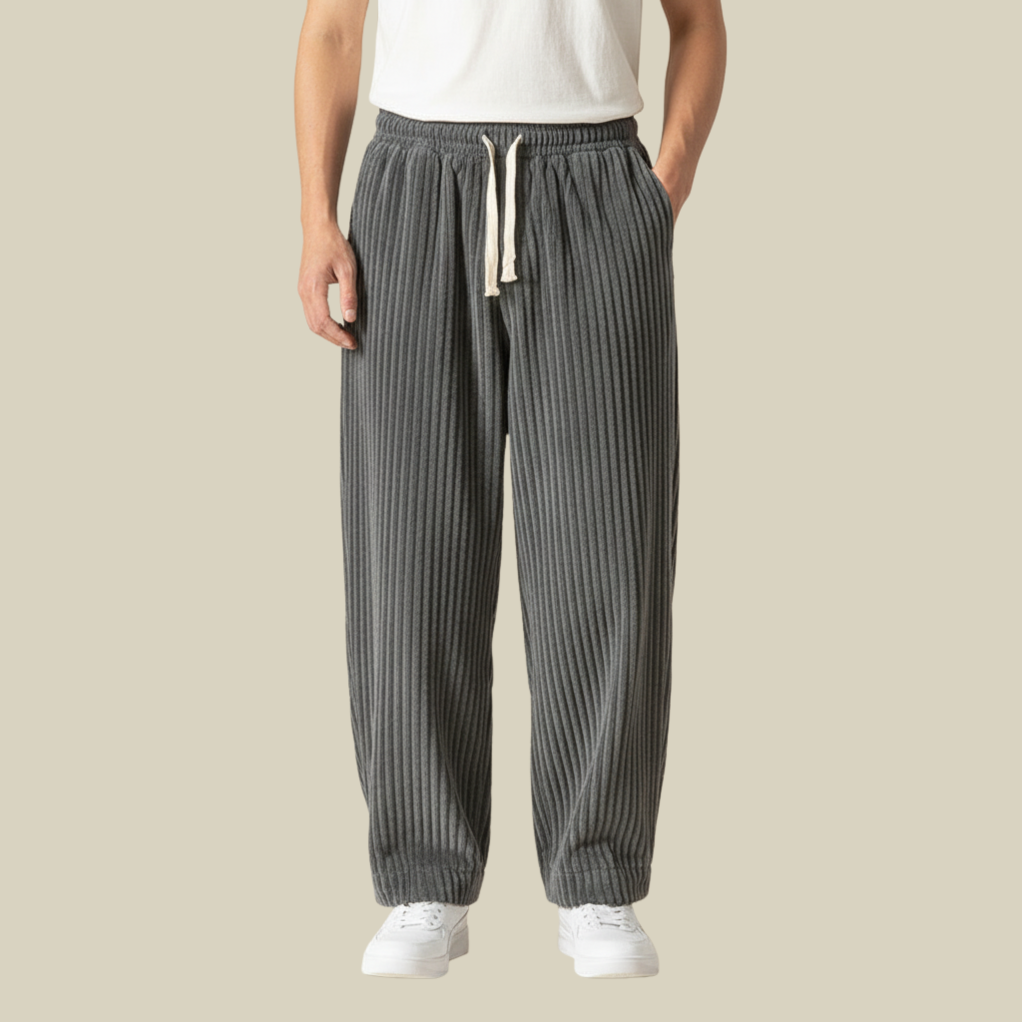Mason | Men's Relaxed Corduroy Drawstring Trousers