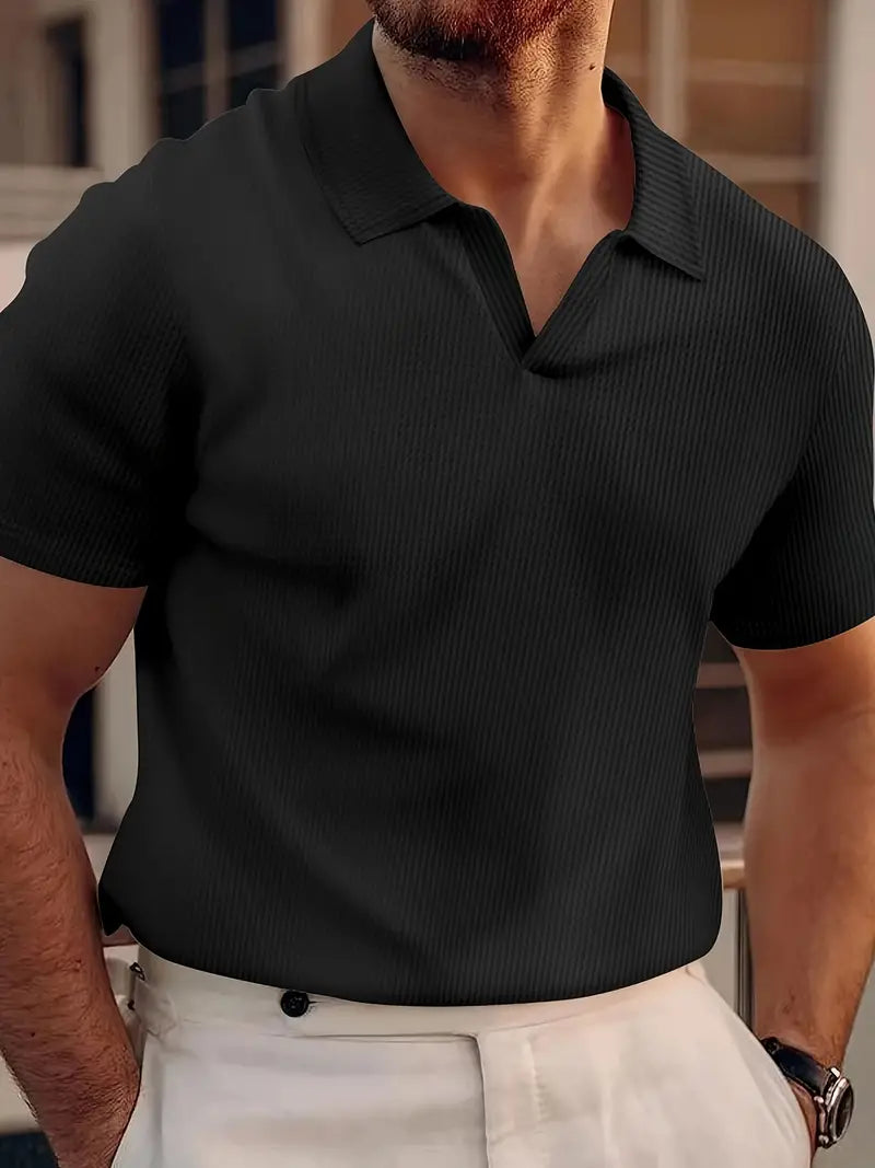 Calvin | Men's Textured Short Sleeve Polo Shirt