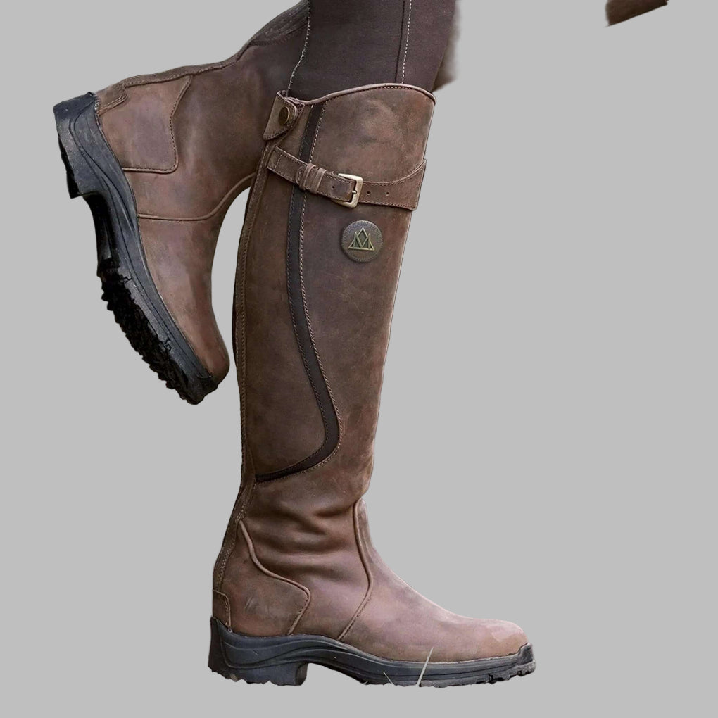 Helena | Women's Rugged Leather Riding Boots