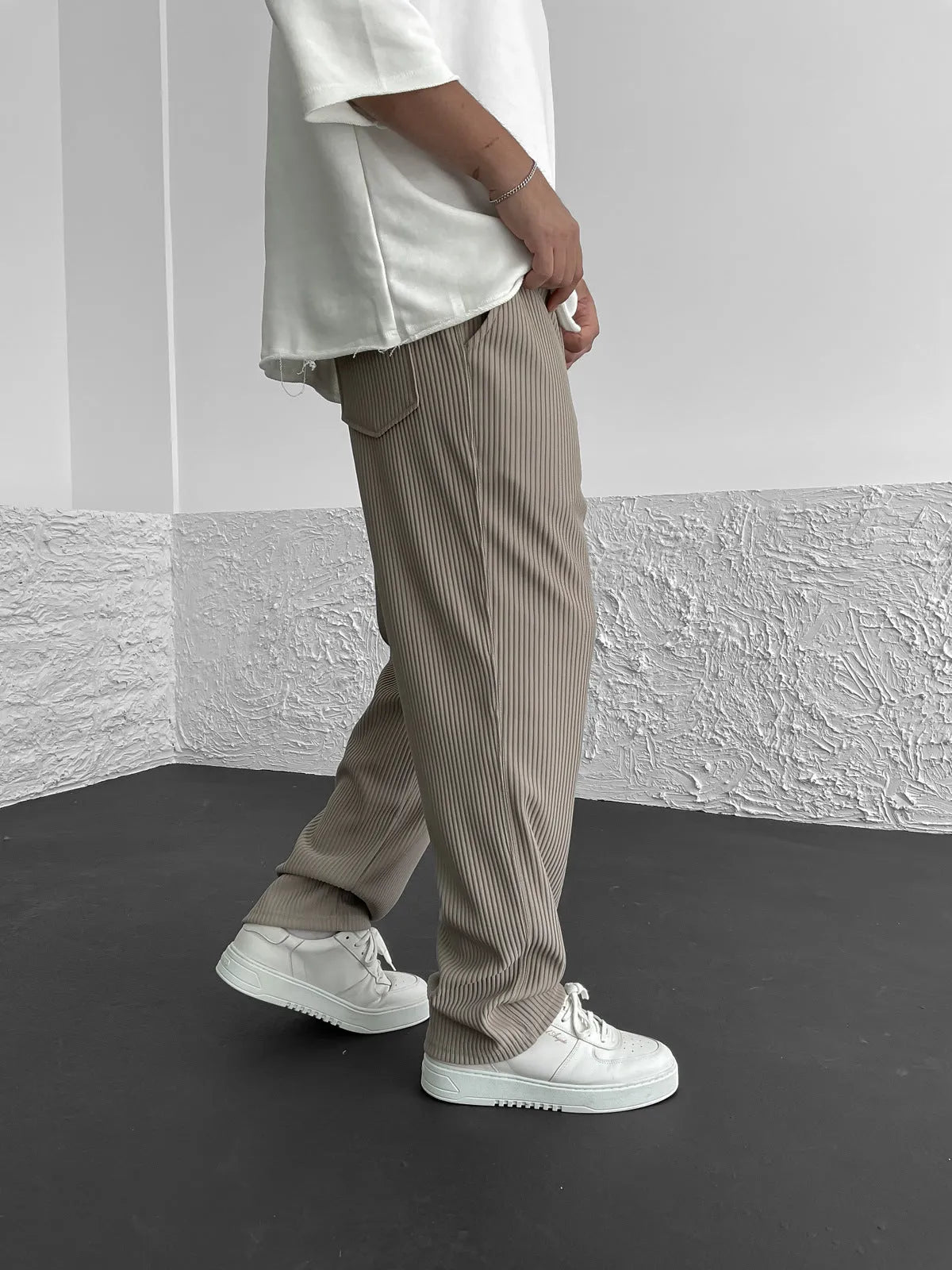 Evan | Men's Ribbed Drawstring Casual Pants