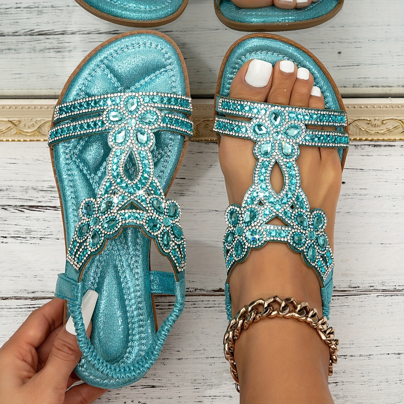 Mila | Women's Open Toe T-Strap Back Sandals