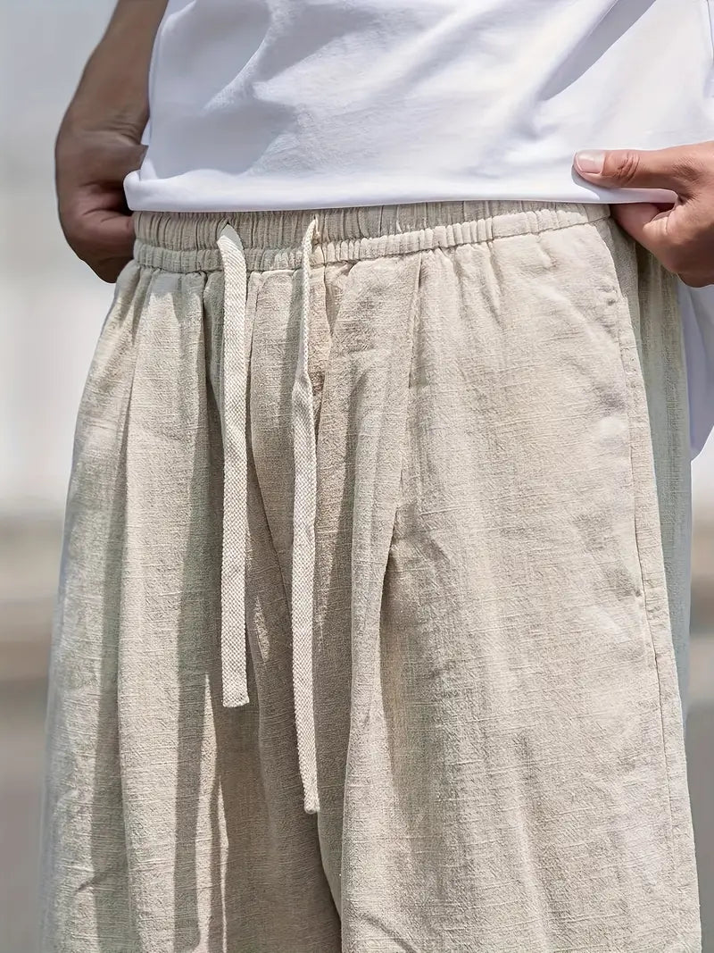 Ethan | Men's Drawstring Linen Pants