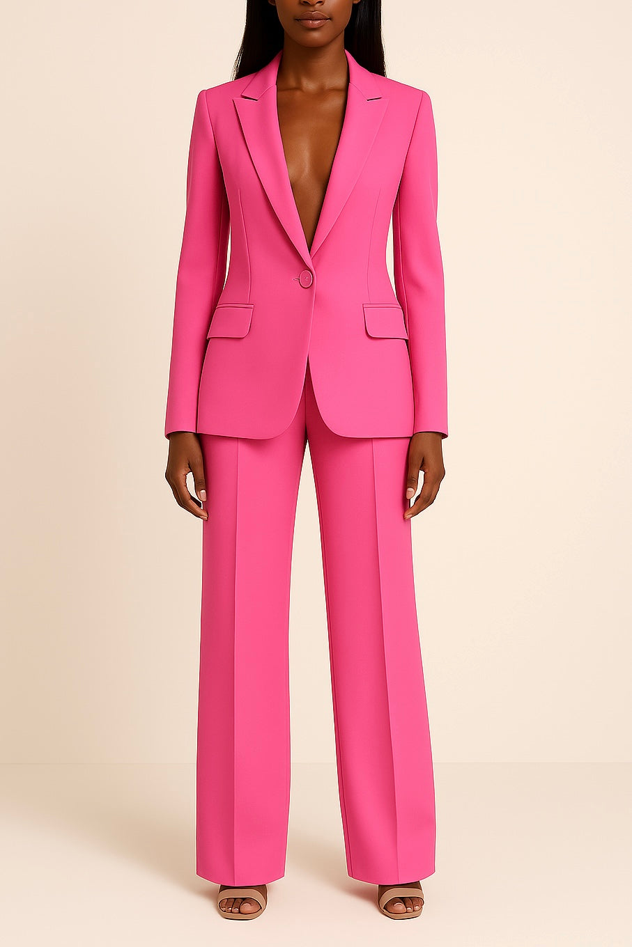 Bianca | Women's Tailored Wide-Leg Pantsuit Set