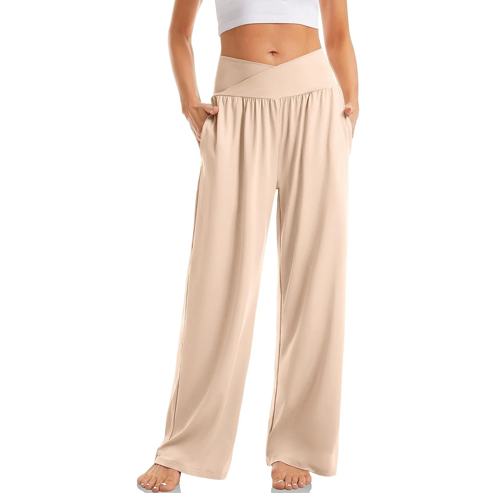 Mila | Women's High-Waisted Crossover Yoga Pants