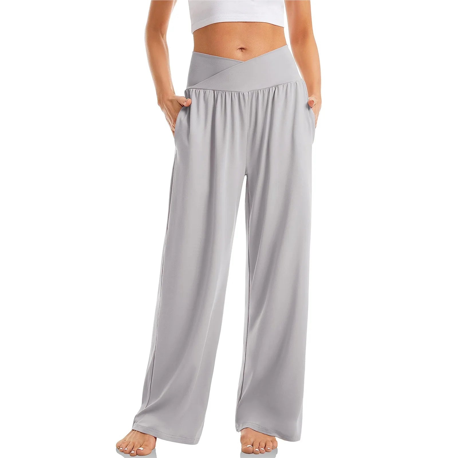 Mila | Women's High-Waisted Crossover Yoga Pants