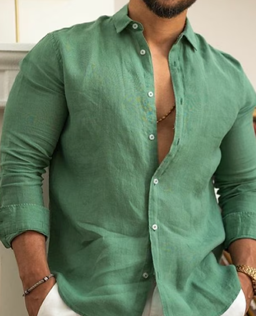Marco | Men's Casual Linen Button Shirt