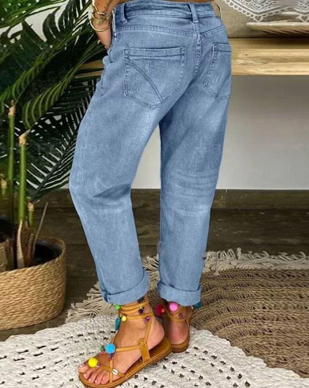 Maya | Women's Button-Fly Low-Rise Denim Pants