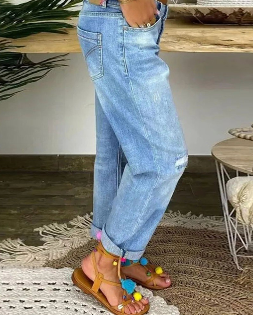 Maya | Women's Button-Fly Low-Rise Denim Pants