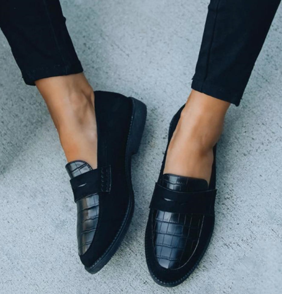 Stella | Women's Croc-Embossed Slip-On Loafers