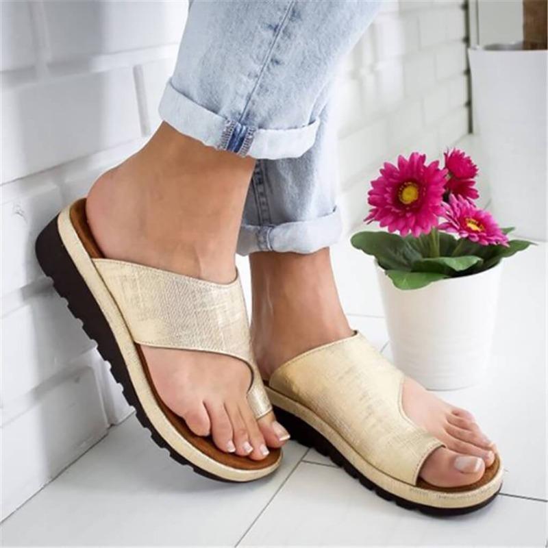 Sofia | Women's Cross Strap Toe Ring Slide Sandals