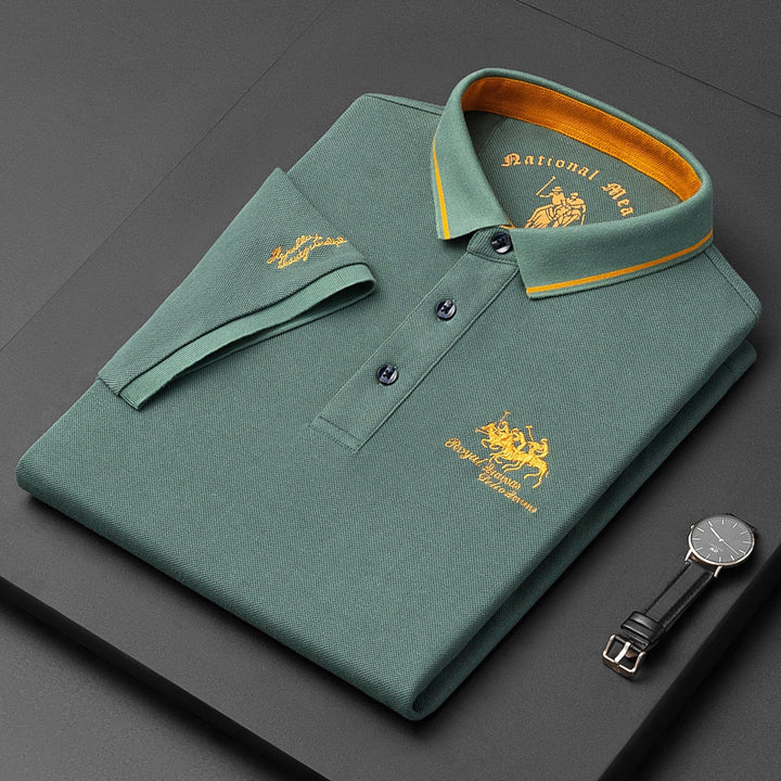 Calvin | Men's Knit Polo With Contrast Collar