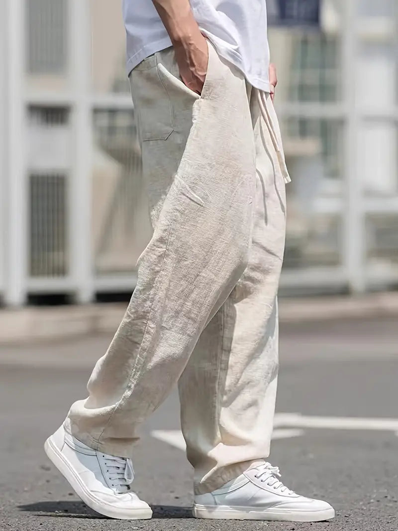 Ethan | Men's Drawstring Linen Pants