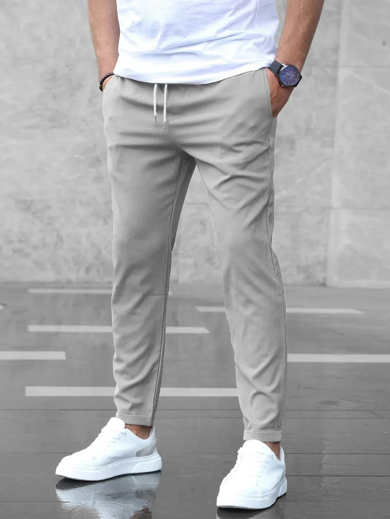Nathan | Men's Slim-Fit Casual Trousers