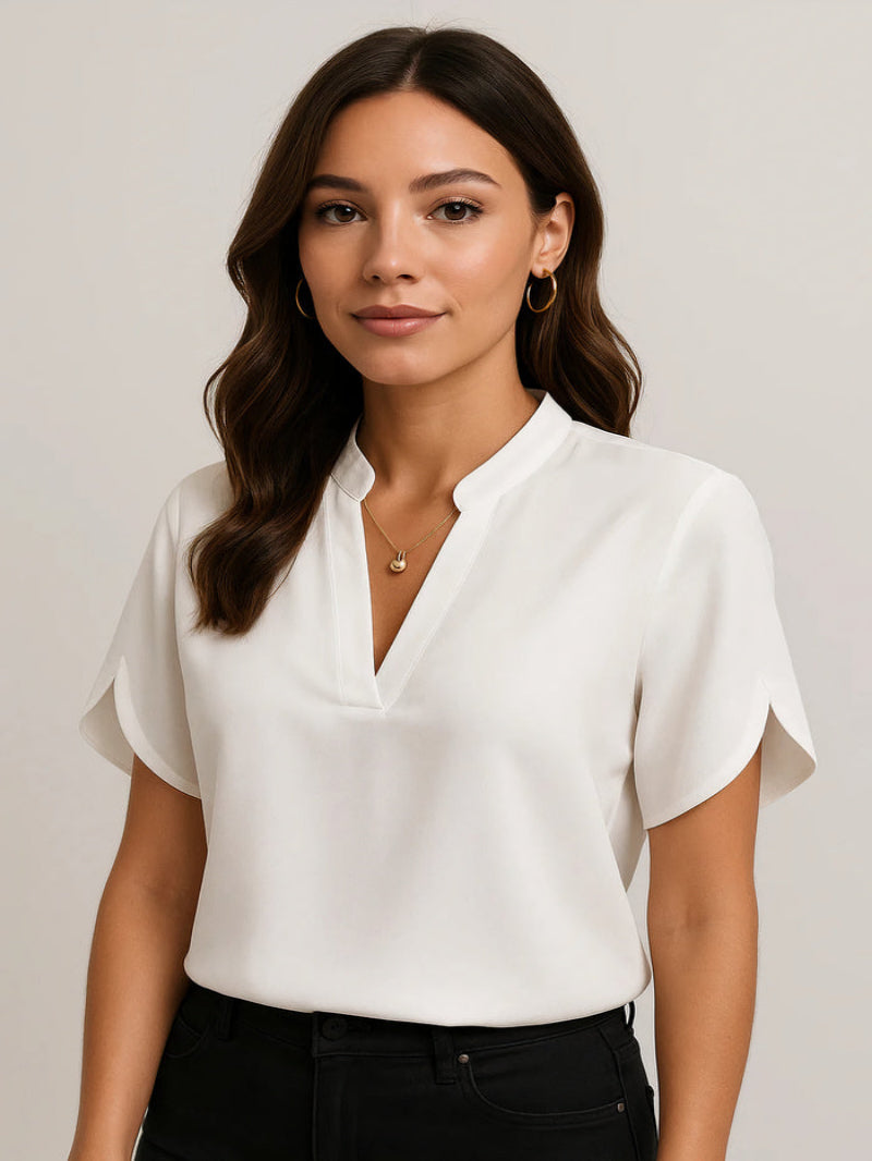 Elisa | Women's V-Neck Split Sleeve Blouse