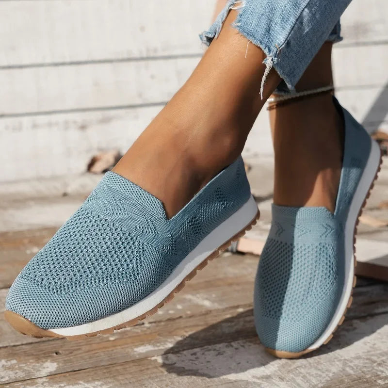 Aria | Women's Breathable Knit Slip-On Loafers