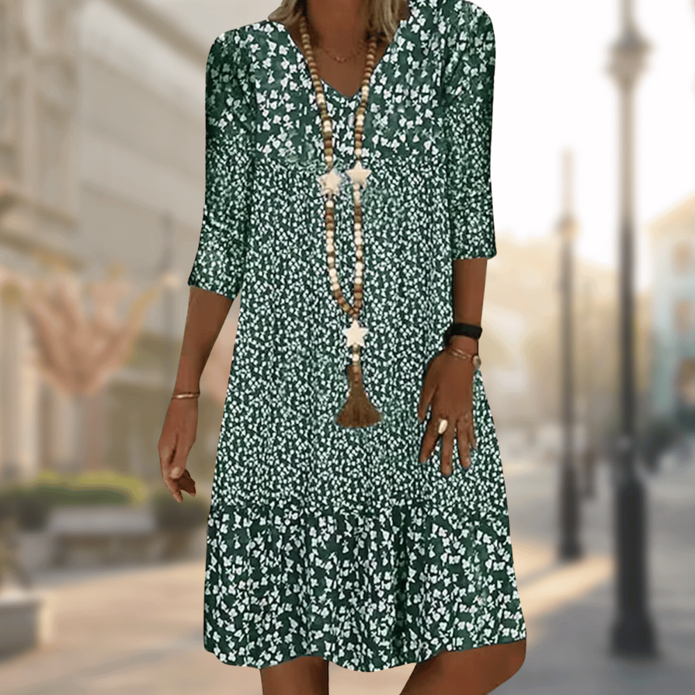 Hannah | Women's Floral Print Tiered Summer Dress