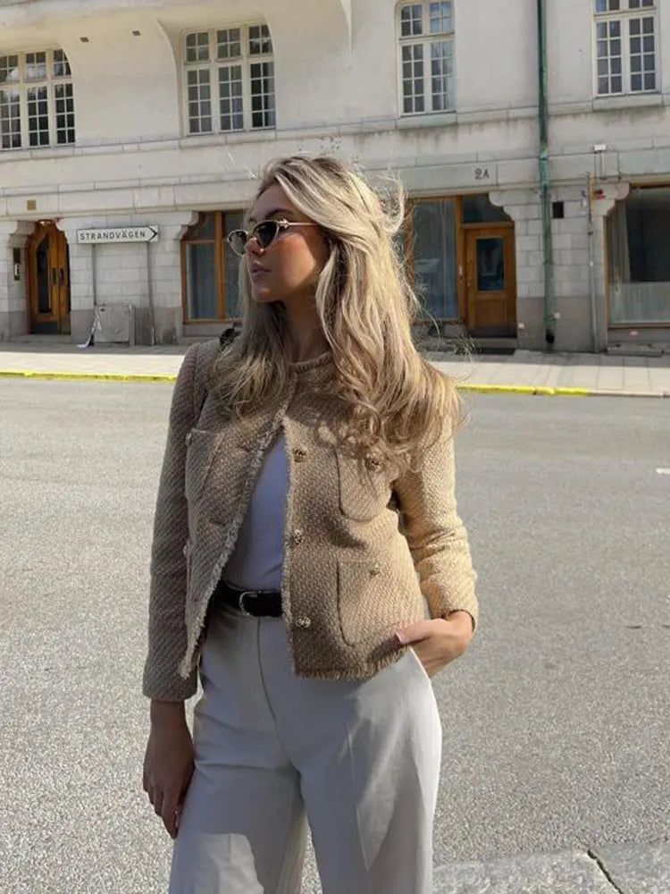 Charlotte | Women's Fringed Tweed Jacket