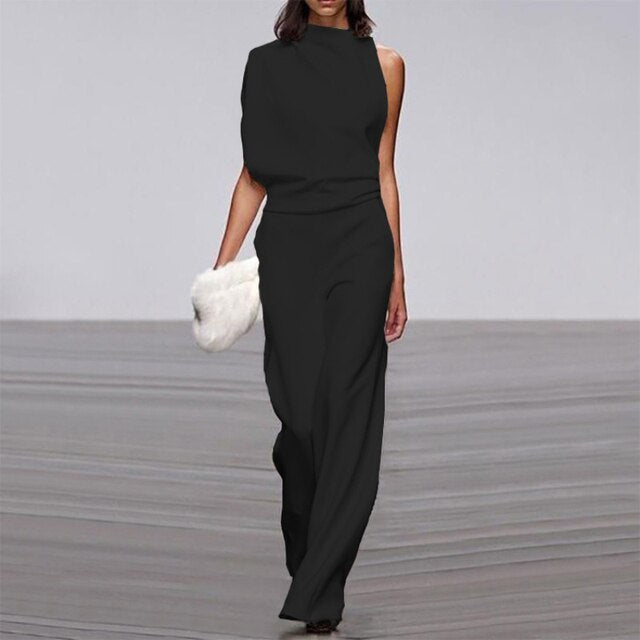 Sophie | Women's One-Shoulder Wide-Leg Jumpsuit