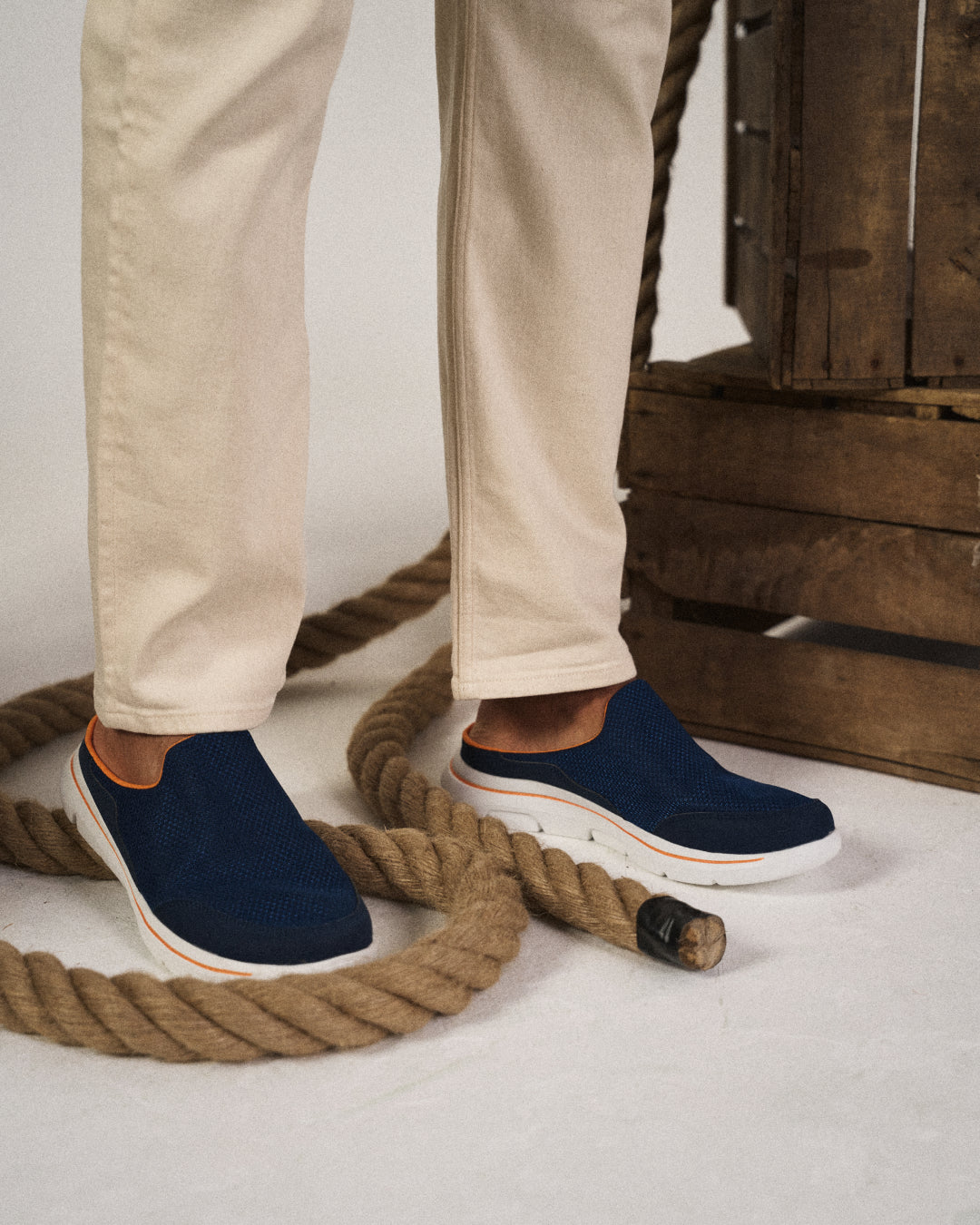 Evan | Men's Casual Backless Mule Sneakers