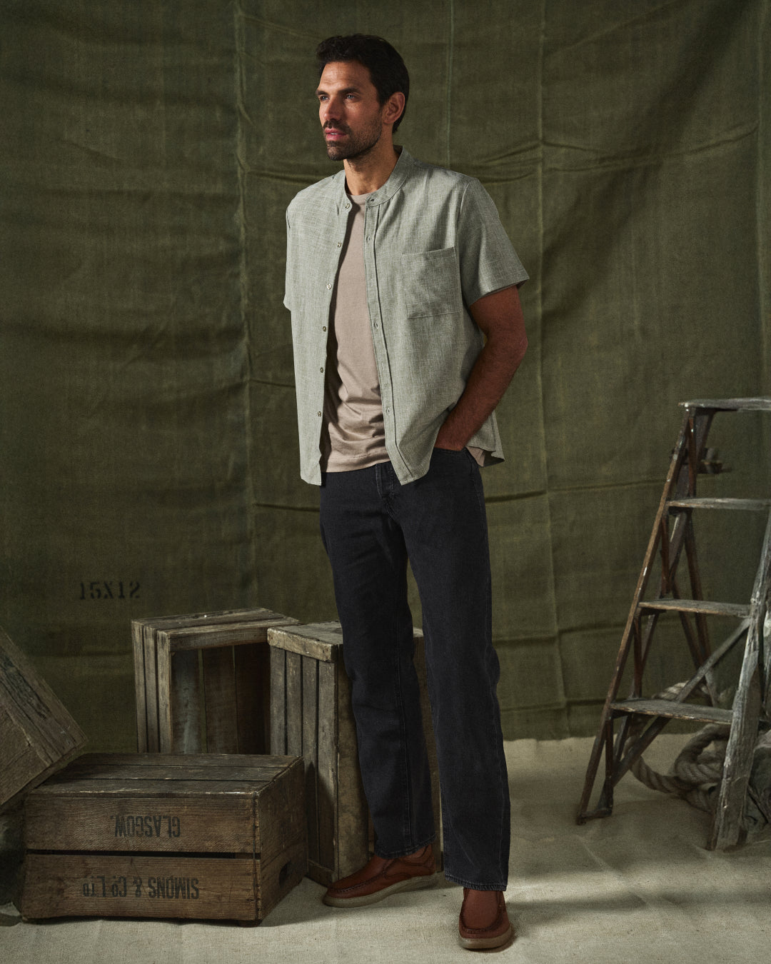 Liam | Men's Stand Collar Casual Button Shirt