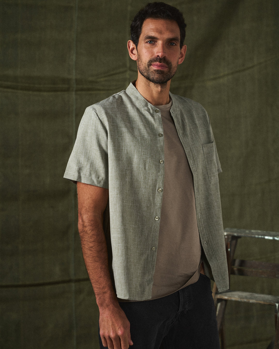Liam | Men's Stand Collar Casual Button Shirt