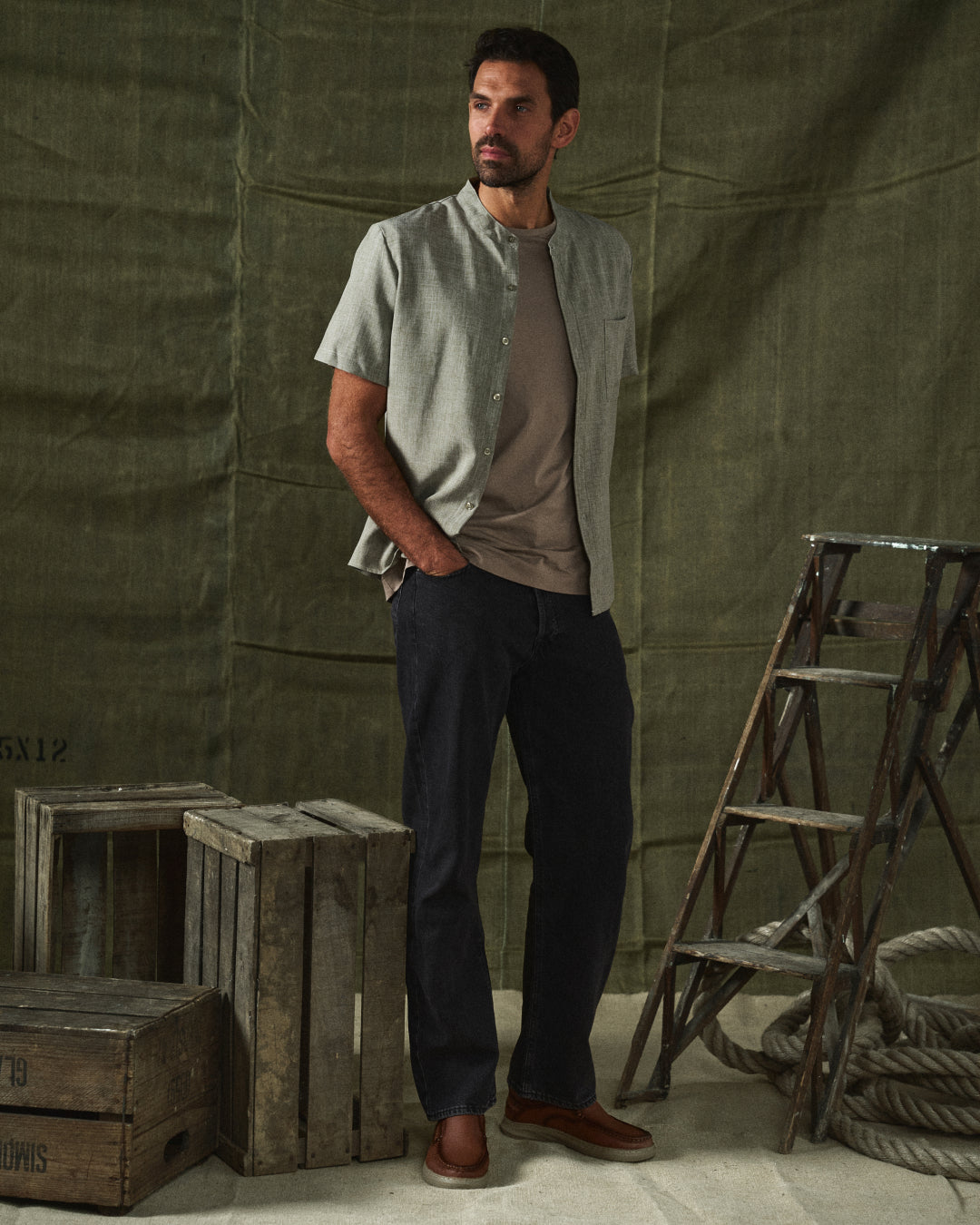 Liam | Men's Stand Collar Casual Button Shirt