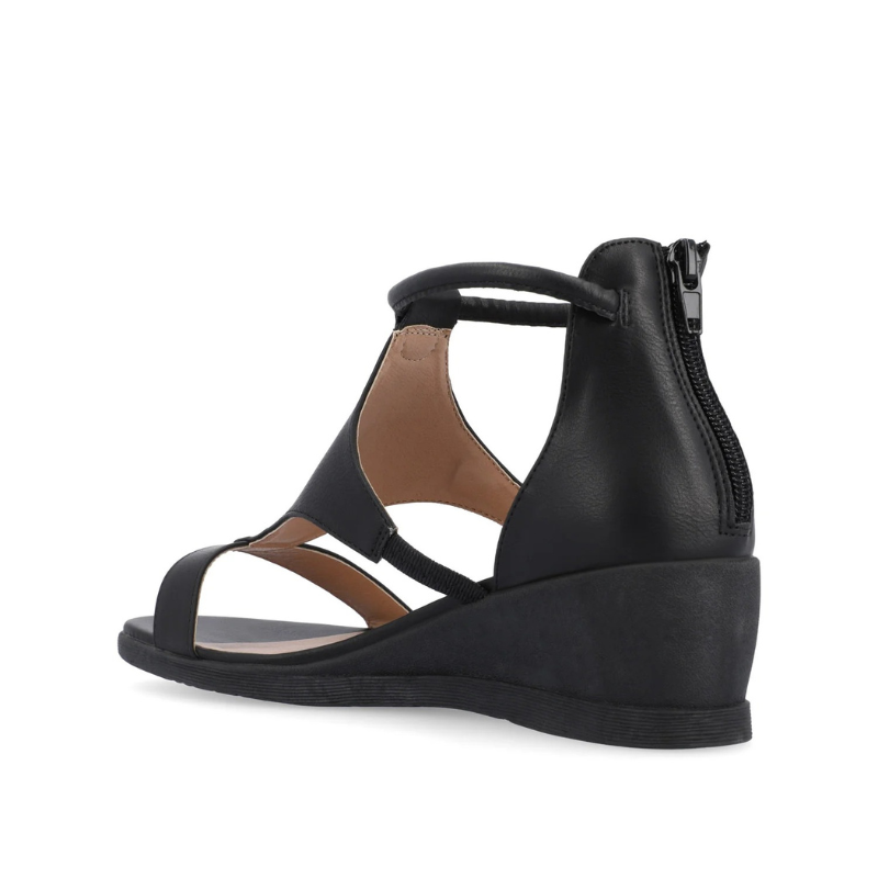Nadia | Women's T-Strap Comfort Wedge Sandals
