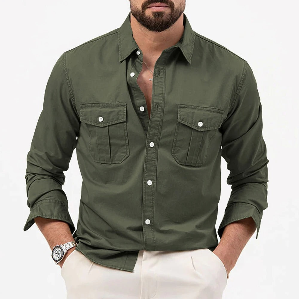 Blake | Men's Tactical Double Pocket Cargo Shirt