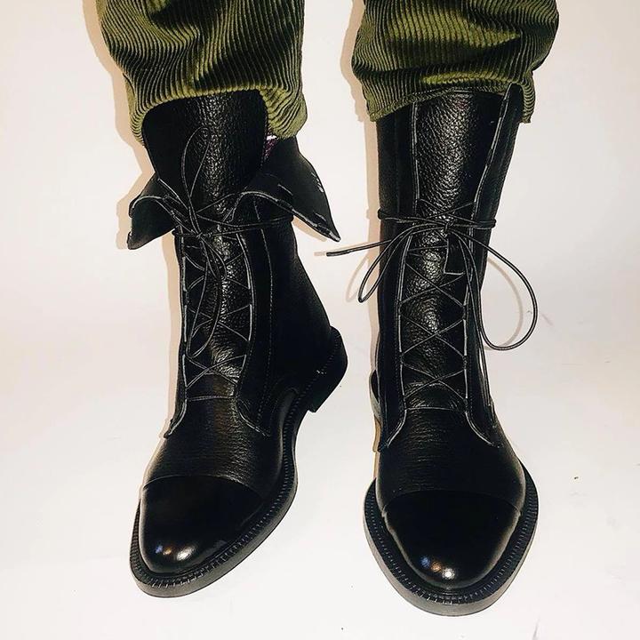Clara | Women's Leather Lace Up Combat Boots