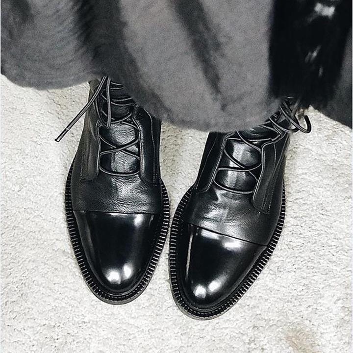 Clara | Women's Leather Lace Up Combat Boots