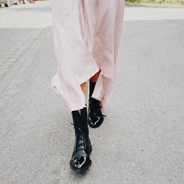 Clara | Women's Leather Lace Up Combat Boots